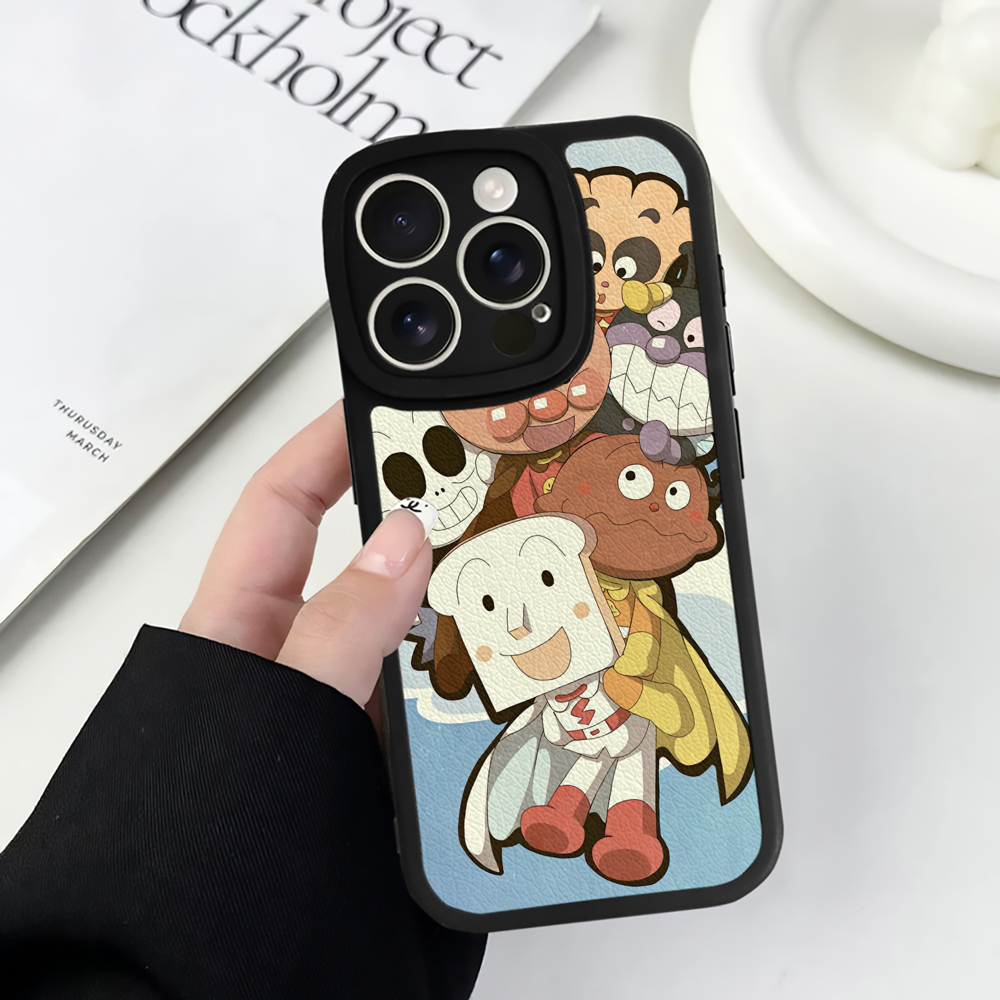 （画像用） アンパンマン Anpanman 【iPhone 16シリーズ対応】シリコンスマホケース（レザー調） 材質：シリコン